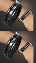 Pulseira Masculina Couro Legítimo Fecho Pino Ajustável