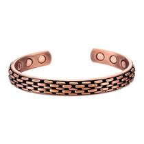 Pulseira Masculina de Aço Cobre Magnética Brooklyn - Mercado Masculino