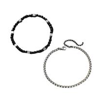 Pulseira Masculina De Aço Inoxidável Com Corrente Cubana E Pedra Natural 4mm - Acessório Casual Hip Pulseira Masculina De Aço Inoxidável Com Corrente Cubana E Pedra Natural 4mm - Acessório Casual Hip