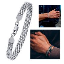 Pulseira Masculina De Aço Inoxidável Trançada Malha Italiana Executiva Luxo Pulseira Masculina De Aço Inoxidável Trançada Malha Italiana Executiva Luxo
