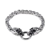 Pulseira Masculina De Caveira Clássica Moda Punk Em Aço Inoxidável Joia Gótica Presente