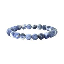 Pulseira Masculina De Contas De Olho De Tigre Sodalita Grau a Pedra Natural Fosca Acessório De
