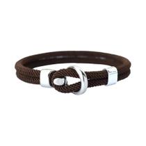 Pulseira Masculina De Corda Dupla Camada Estilo Náutico Acessório De Moda Para Festivais