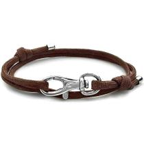 Pulseira Masculina De Corda Prata