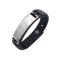 Pulseira Masculina De Couro Gratidão