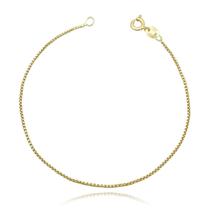 Pulseira Masculina de Ouro 18k 1,1mm Veneziana Delicada Fecho em Ouro Banhado 10 Camadas