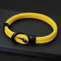 Pulseira Masculina De Paracord De Camada Dupla Para Acampamento Ao Ar Livre Sobrevivência Acessório