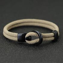 Pulseira Masculina De Paracord De Camada Dupla Para Acampamento Ao Ar Livre Sobrevivência Acessório