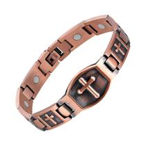 Pulseira Masculina De Terapia Magnética De Cobre Puro 3500 Gauss 3X Strength ARADOO Link