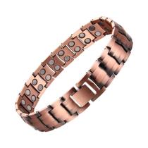 Pulseira Masculina De Terapia Magnética De Cobre Puro 3500 Gauss 3X Strength ARADOO Link
