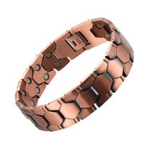 Pulseira Masculina De Terapia Magnética De Cobre Puro 3500 Gauss 3X Strength ARADOO Link