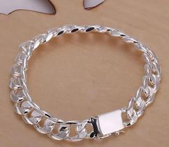 Pulseira Masculina e Feminina em Prata 925 Estilo Grumet Brilho Intenso e Fecho Seguro Pulseira Masculina e Feminina em Prata 925 Estilo Grumet Brilho Intenso e Fecho Seguro