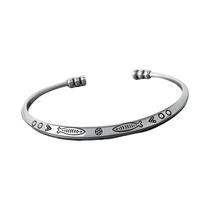 Pulseira Masculina Elegante Geométrica Oval - Retrô, Aberto, Presente de Festa