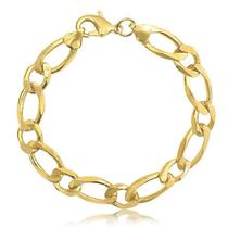 Pulseira Masculina Elo Groumet 10 mm Banhada A Ouro 18k