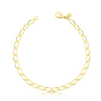 Pulseira Masculina Elos Alongados Zircônia Folheada A Ouro Pulseira Masculina Elos Alongados Zircônia Folheada A Ouro