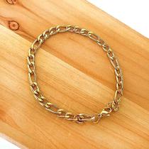 Pulseira Masculina Elos Longos Aço Inox Dourado Softjoias