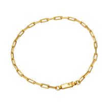 Pulseira Masculina Elos Quadrados Folheado em Ouro 18k Softjoias