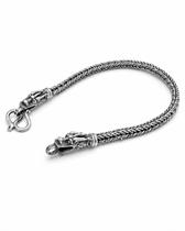 Pulseira Masculina Fecho Dragão 3,8mm Prata de Bali 925