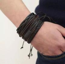 Pulseira Masculina Feminina em material sintético com quatro