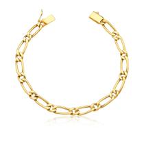 Pulseira Masculina Fígaro em Ouro 18K PC82