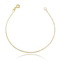 Pulseira Masculina Fina Cadeado 1,2mm 19cm - Banhado em ouro 18k Pulseira Masculina Fina Cadeado 1,2mm 19cm - Banhado em ouro 18k