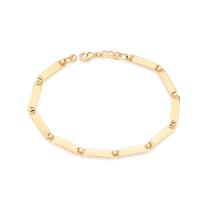 Pulseira masculina folheada a ouro rommanel 19cm 550737 Pulseira masculina folheada a ouro rommanel 19cm 550737