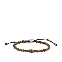 Pulseira masculina Fossil Beaded Tigers Eye, marrom, 25 cm Pulseira masculina Fossil Beaded Tigers Eye, marrom, 25 cm