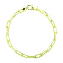 Pulseira Masculina Grossa Malha Cartier Folheada Em Ouro 18K