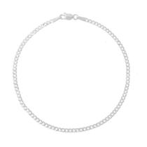 Pulseira Masculina Grumet 2.4mm 20 Cm De Prata 925 Maciça