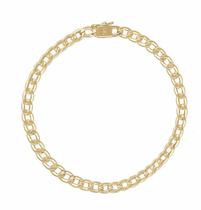 Pulseira Masculina Grumet 21 Cm Fecho Gaveta Ouro 18k 750