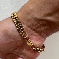 Pulseira Masculina Grumet de Aço Inox dourada