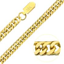 Pulseira Masculina Grumet Duplo 6mm Banho Ouro 18K