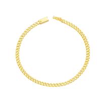 Pulseira Masculina Grumet Fecho Gaveta - Banhado em Ouro 18k - 4 mm