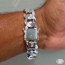 Pulseira Masculina Grumet Fecho Gaveta Prata 925 17mm Prata Legítima 925 Pulseira Masculina Grumet Fecho Gaveta Prata 925 17mm Prata Legítima 925