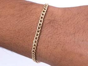 Pulseira Masculina Grumet Ouro 18k 750 Fecho Mosquetão