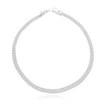 Pulseira masculina grumet soldada 3,3mm 19cm - Banhado em prata 925 Pulseira masculina grumet soldada 3,3mm 19cm - Banhado em prata 925