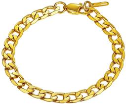 Pulseira Masculina Homem 6mm Banhada OURO 950 Barata