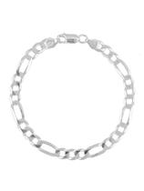 Pulseira Masculina Italiana Elos Grumet 3 Em 1 Em Prata 925