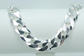 Pulseira Masculina Italiana Grumet 12mm De Prata 925