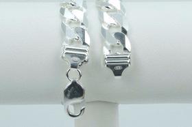 Pulseira Masculina Italiana Grumet 12mm Em Prata 925 Pulseira Masculina Italiana Grumet 12mm Em Prata 925