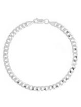 Pulseira Masculina Italiana Grumet 4.5mm De Prata 925 Maciça
