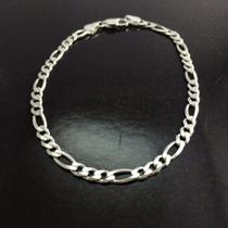 Pulseira Masculina Italiana Prata 925 Modelo 3/1 4 Mm 20 Cm Pulseira Masculina Italiana Prata 925 Modelo 3/1 4 Mm 20 Cm