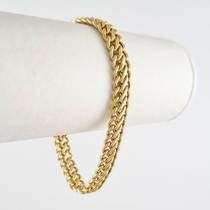 Pulseira Masculina Lacraia 10.8 21 Cm Ouro 18k Certificado G