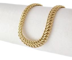 Pulseira Masculina Lacraia 6.0 21 Cm Ouro 18k Certificado Ga