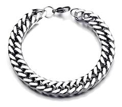 Pulseira Masculina Larga Elo Duplo Grossa 10mm Aço Inox Cirurgico Antialergico 316l Pulseira Masculina Larga Elo Duplo Grossa 10mm Aço Inox Cirurgico Antialergico 316l