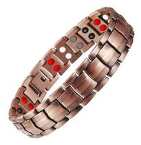 Pulseira Masculina Magnética Cobre Bracelete Bio Quântico Pulseira Masculina Magnética Cobre Bracelete Bio Quântico