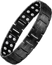 Pulseira Masculina Magnética Preta Aço Inox Homem Executivo Pulseira Masculina Magnética Preta Aço Inox Homem Executivo