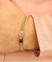 Pulseira Masculina Malha Lacraia 19cm