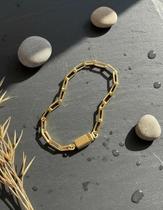 Pulseira Masculina Neromen Santorini Banho Ouro 18k 21cm