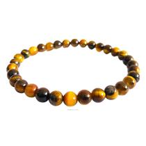 Pulseira Masculina Olho de Tigre Esfera 6mm - Proteção Pulseira Masculina Olho de Tigre Esfera 6mm - Proteção